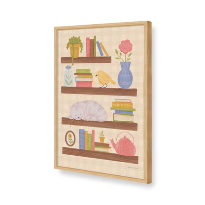 [Color:American Maple], Picture of art in a American Maple frame of the corner