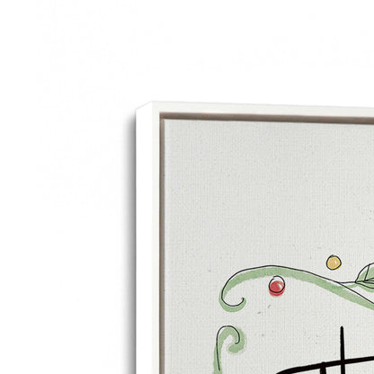 [Color:Opaque White], Picture of art in a White frame at an angle