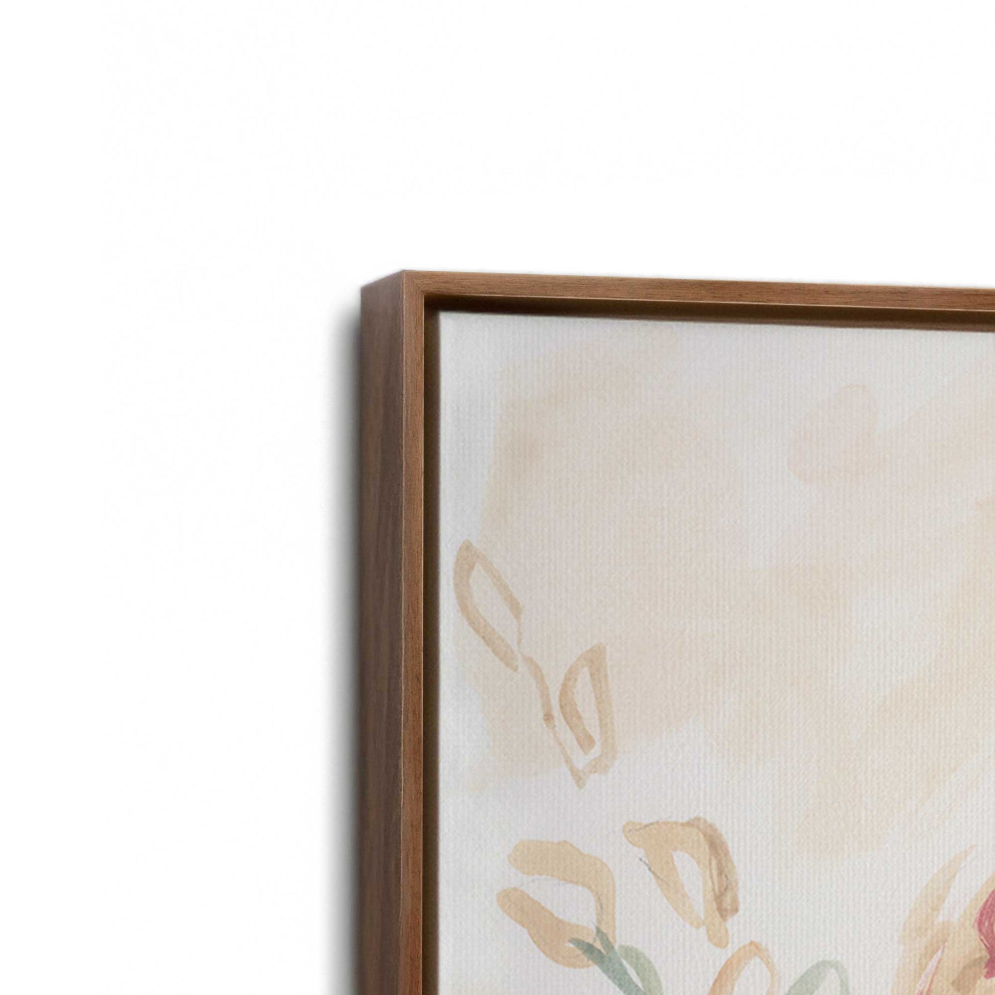 [Color:Walnut], Picture of art in a Walnut frame at an angle