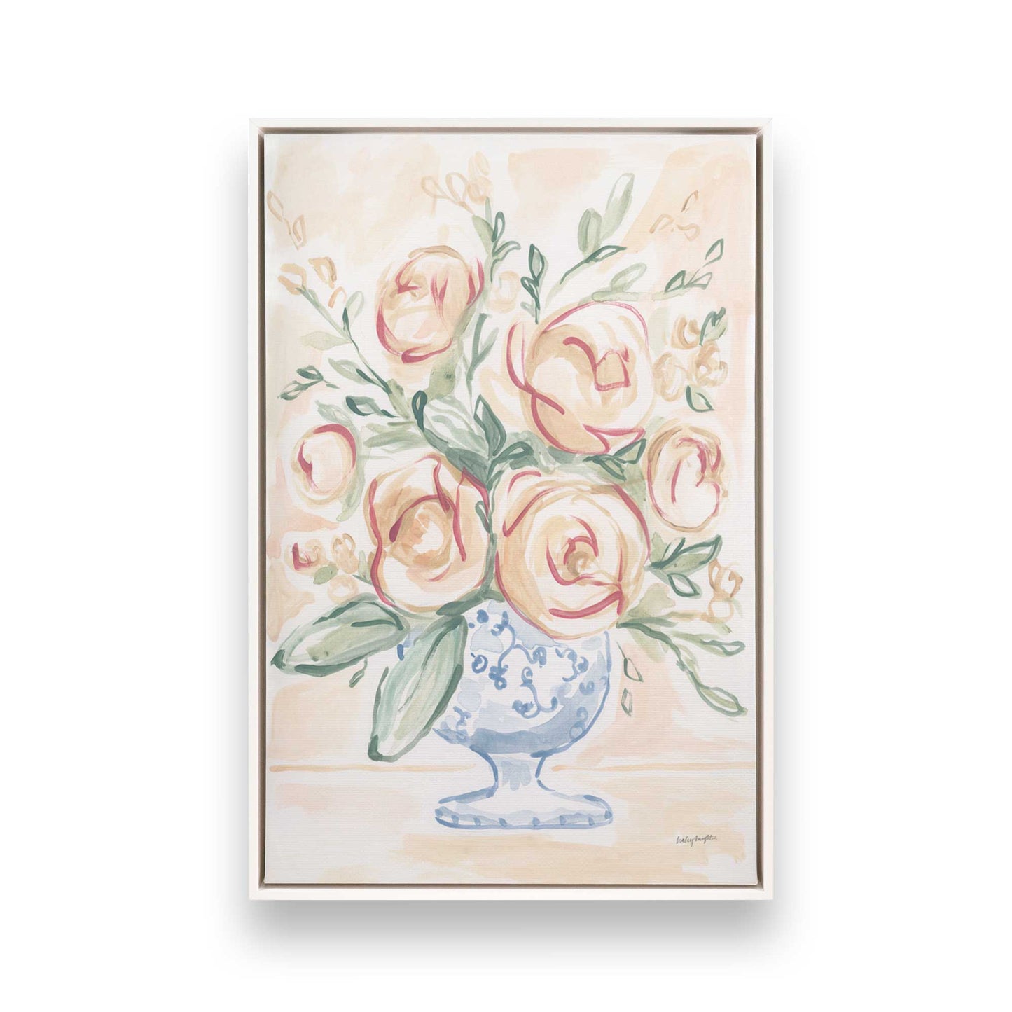 [Color:Opaque White], Picture of art in a White frame