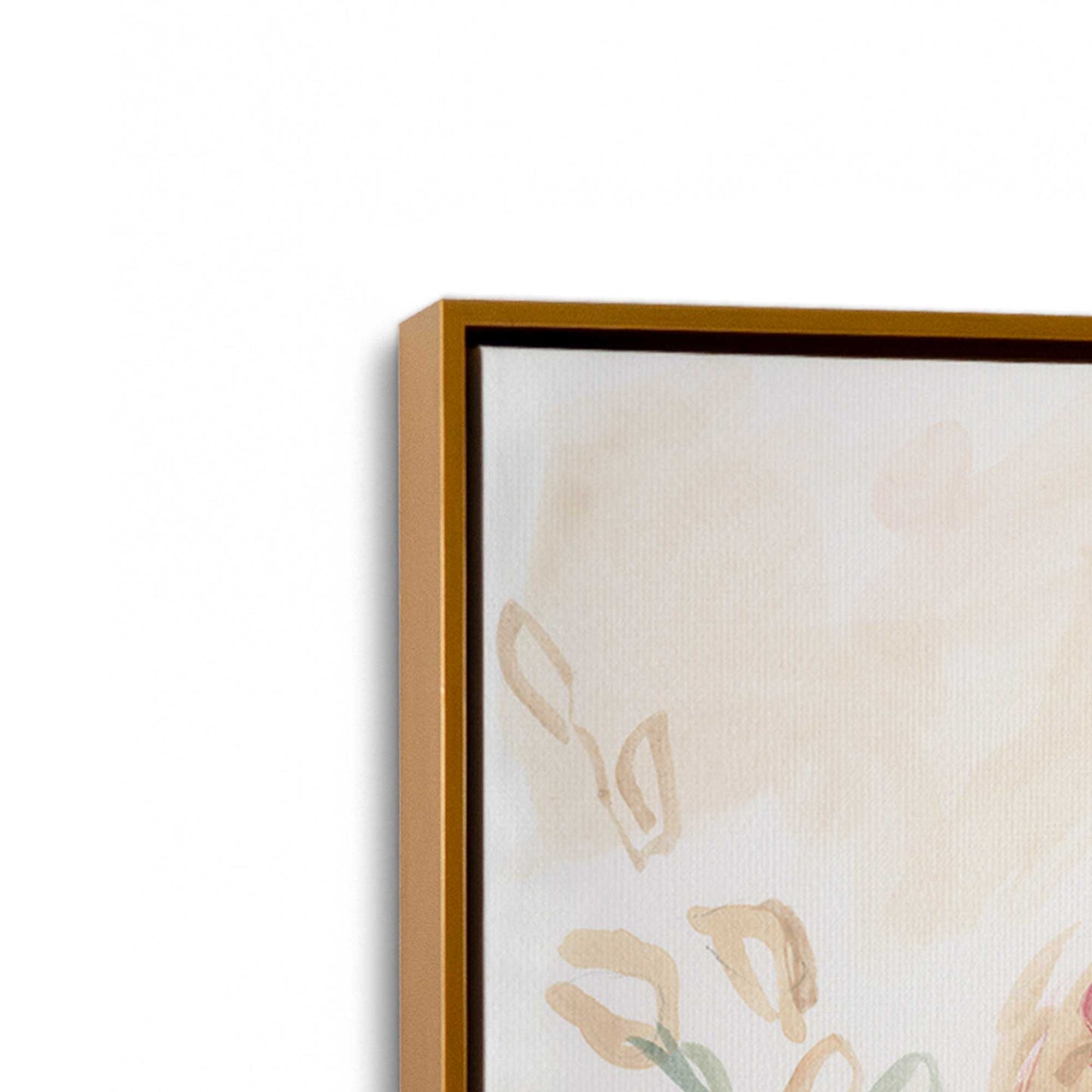 [Color:Polished Gold], Picture of art in a Polished Gold frame at an angle