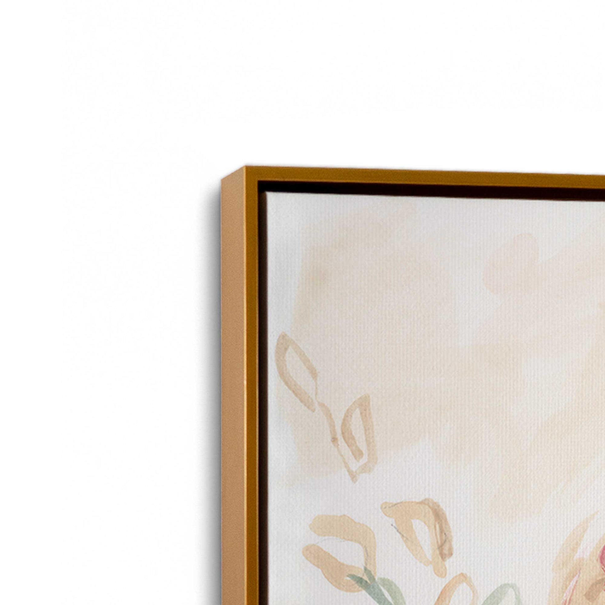 [Color:Polished Gold], Picture of art in a Polished Gold frame at an angle