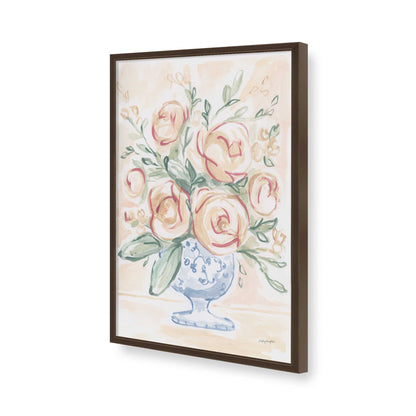 [Color:Brown], Picture of art in a Brown frame of the corner