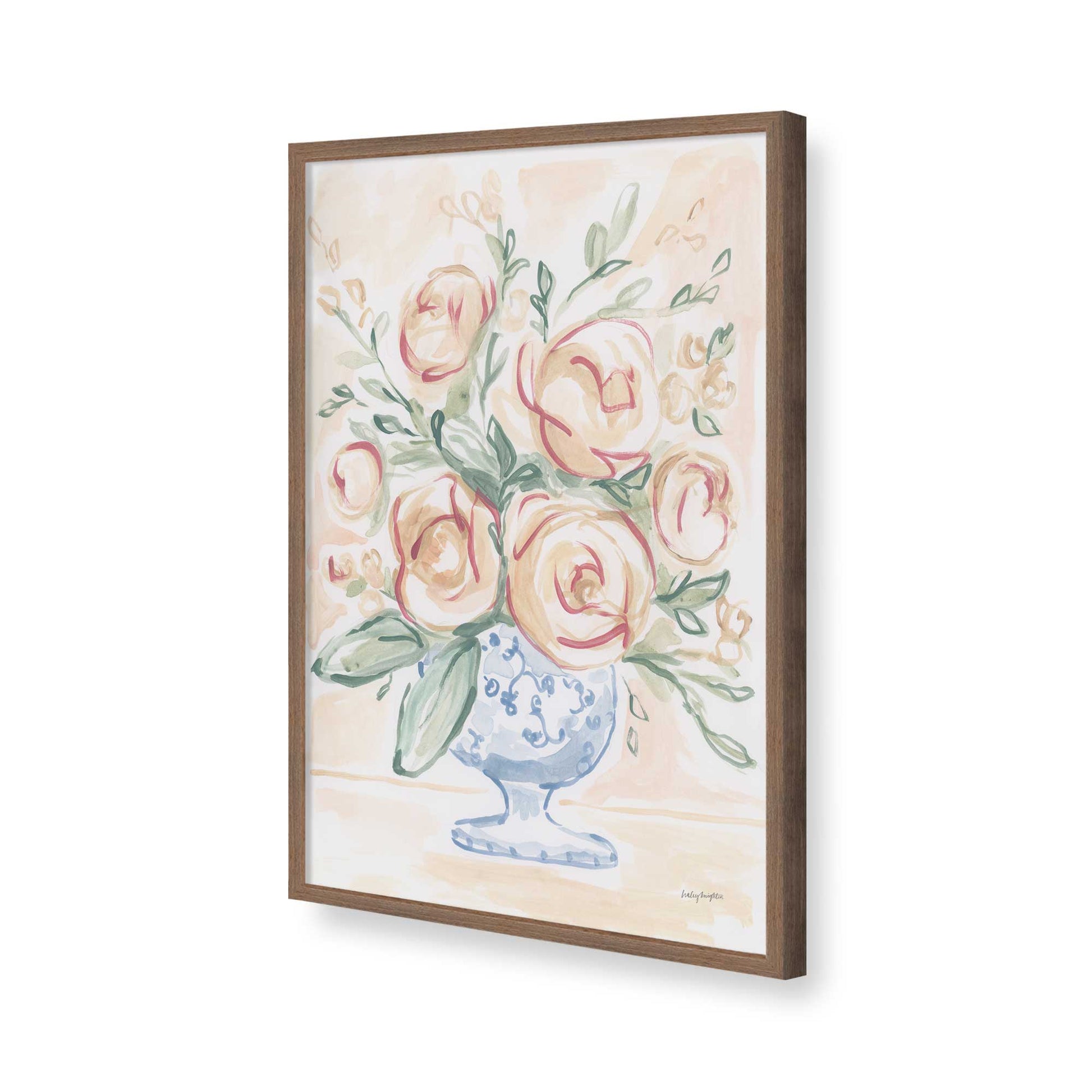 [Color:Walnut], Picture of art in a Walnut frame of the corner