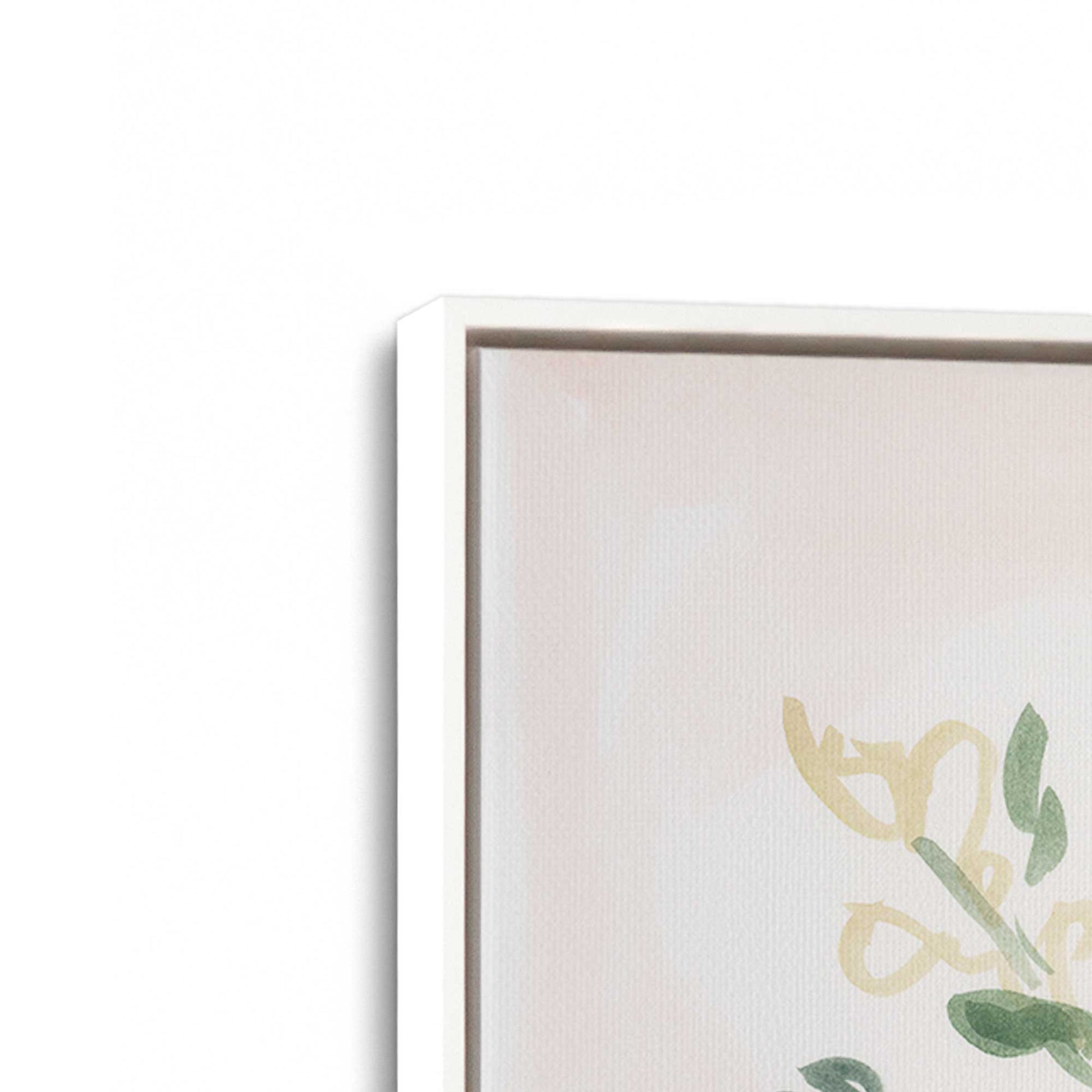 [Color:Opaque White], Picture of art in a White frame at an angle