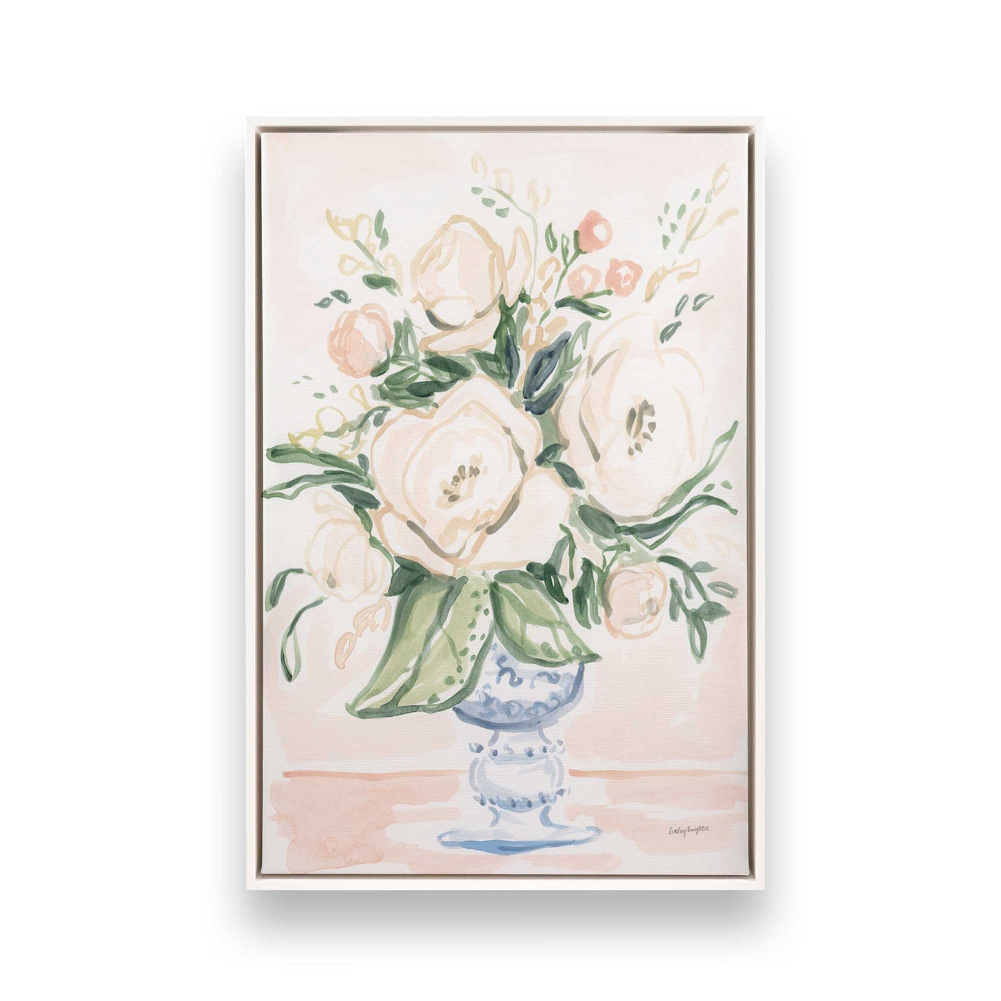 [Color:Opaque White], Picture of art in a White frame