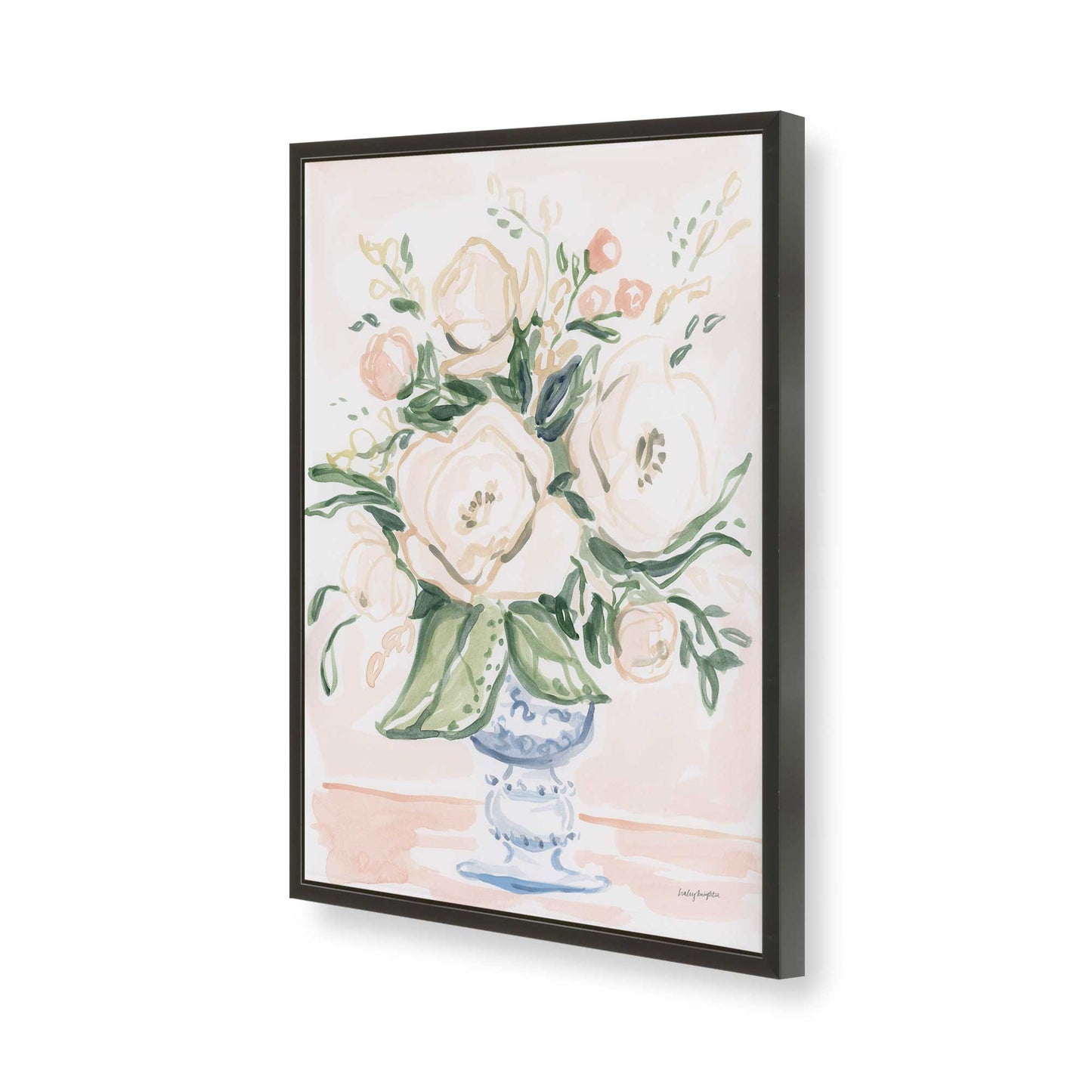 [Color:Satin Black], Picture of art in a Satin Black frame of the corner