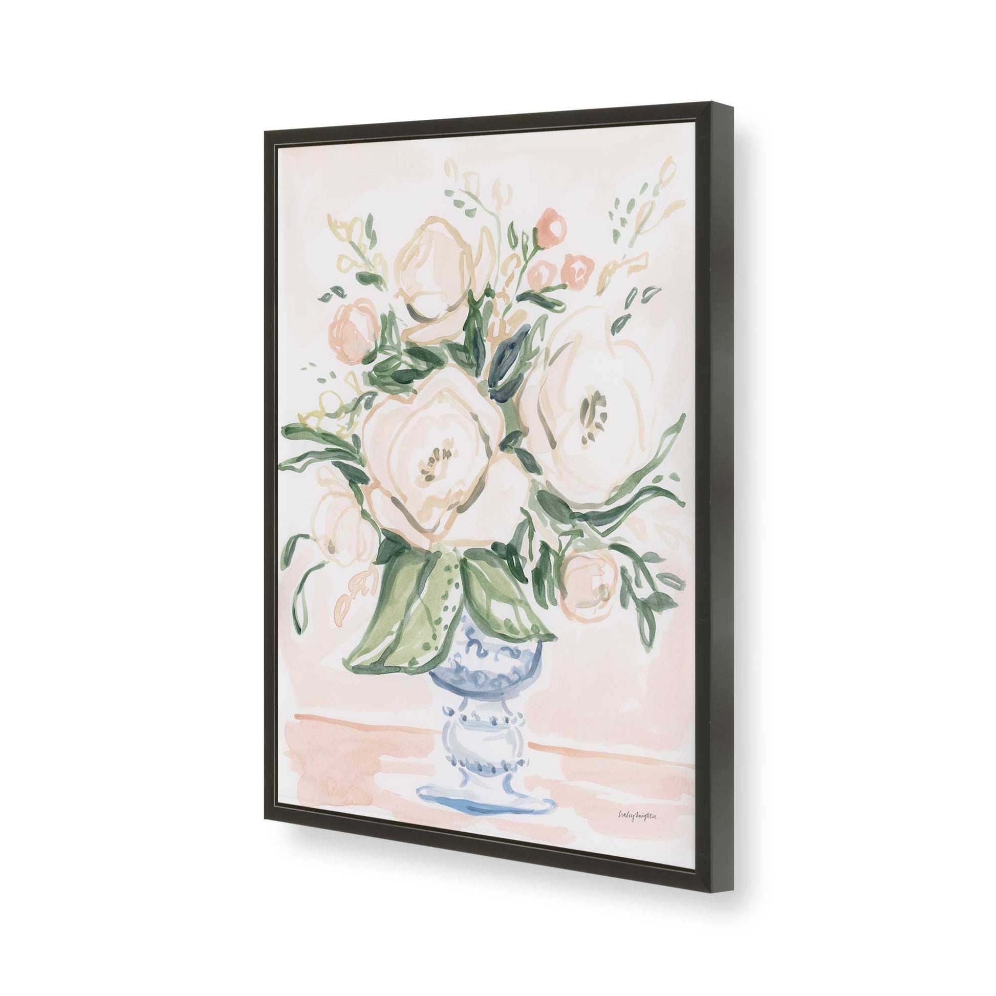 [Color:Satin Black], Picture of art in a Satin Black frame of the corner
