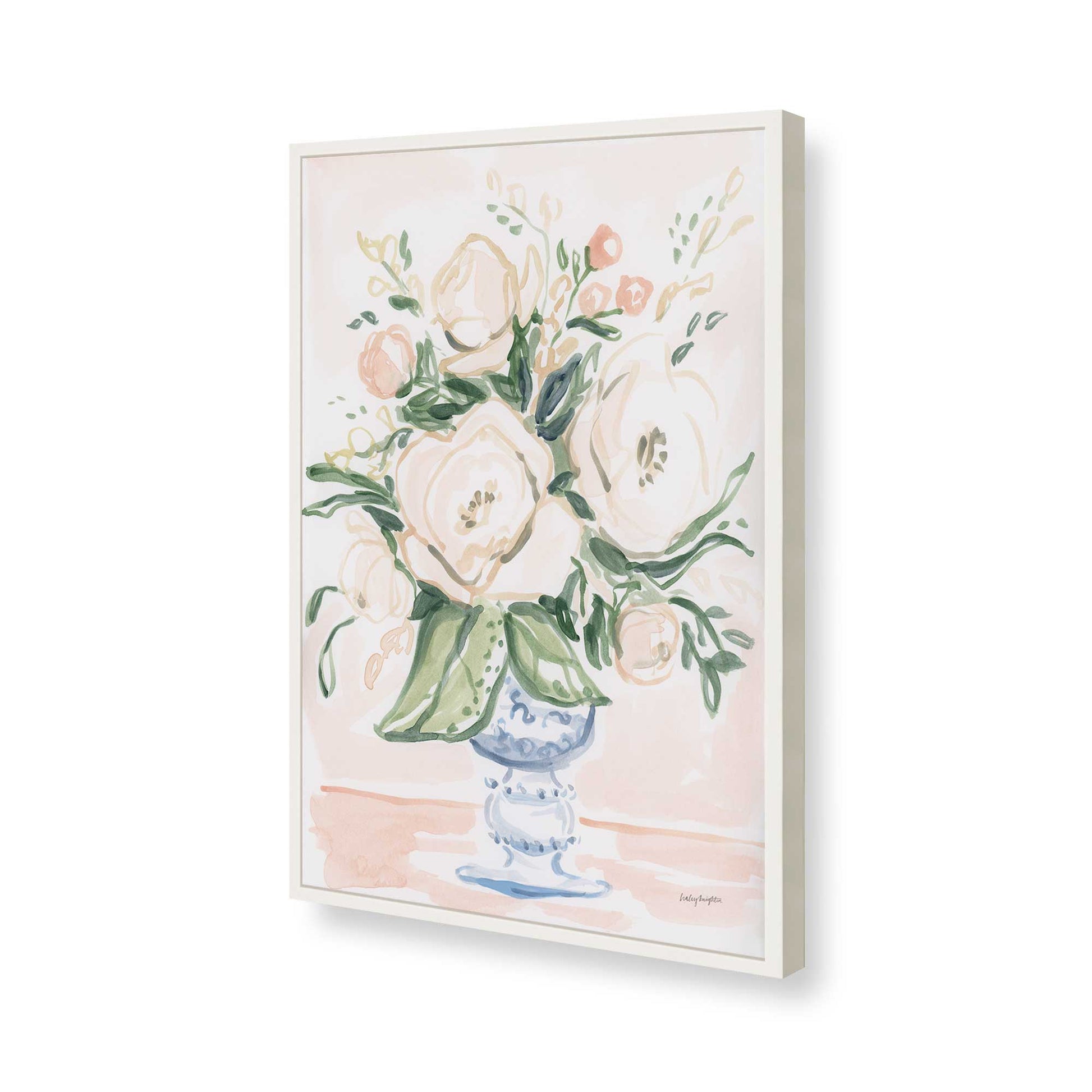 [Color:Opaque White], Picture of art in a Opaque White frame of the corner
