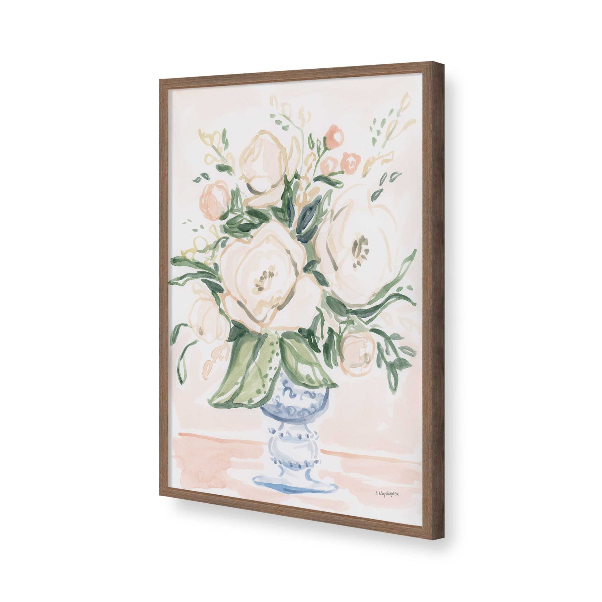 [Color:Walnut], Picture of art in a Walnut frame of the corner