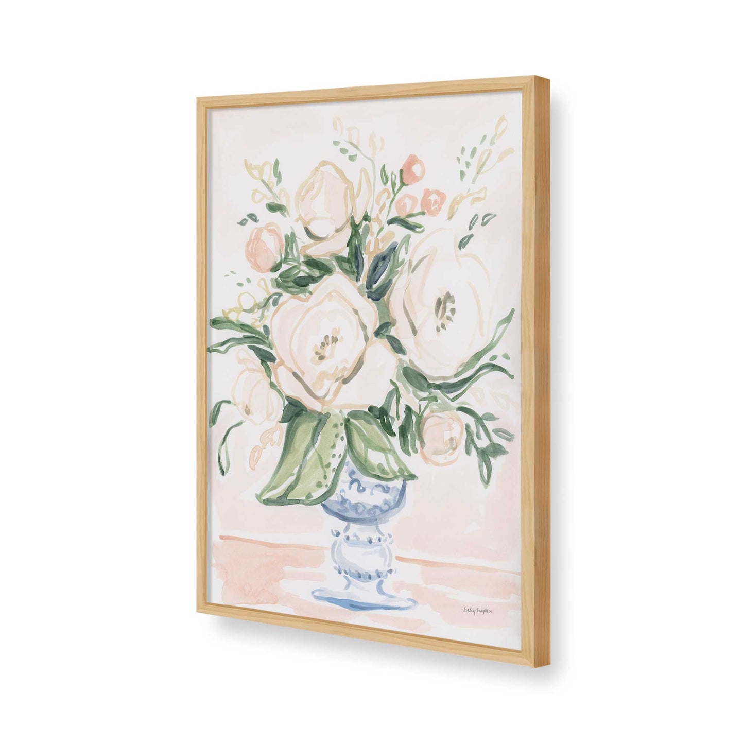 [Color:American Maple], Picture of art in a American Maple frame of the corner
