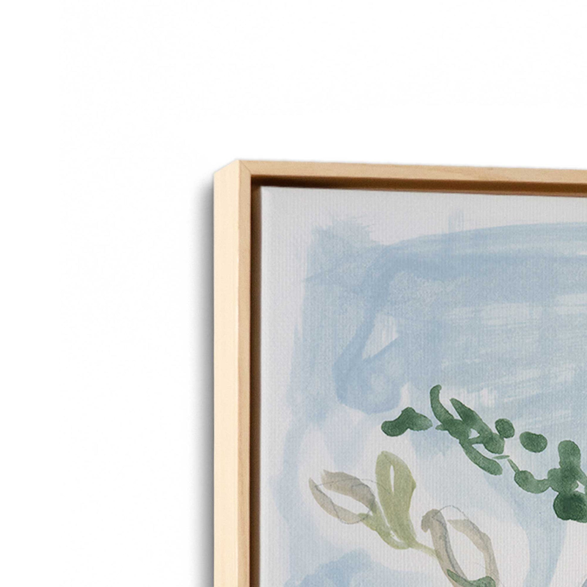 [Color:American Maple], Picture of art in a American Maple frame at an angle