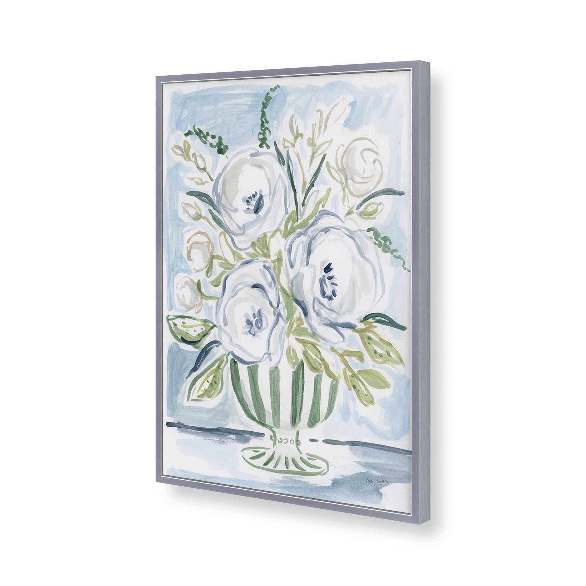 [Color:Polished Chrome], Picture of art in a Polished Chrome frame of the corner