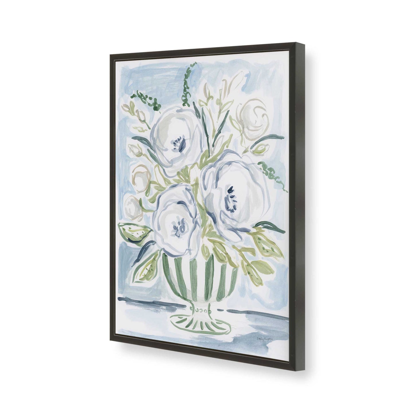 [Color:Satin Black], Picture of art in a Satin Black frame of the corner
