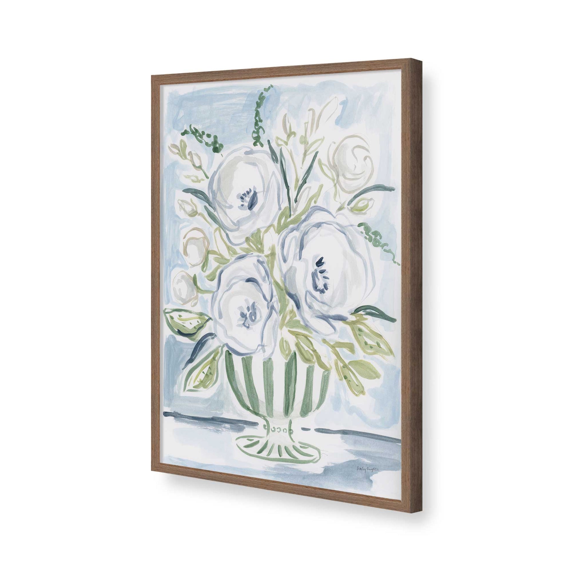 [Color:Walnut], Picture of art in a Walnut frame of the corner