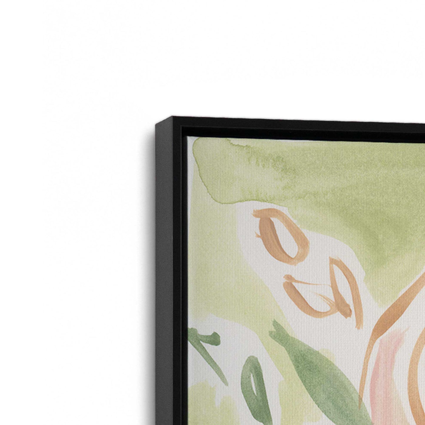 [Color:Satin Black], Picture of art in a Satin Black frame at an angle