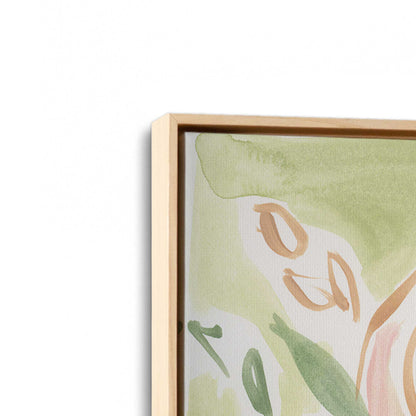 [Color:American Maple], Picture of art in a American Maple frame at an angle