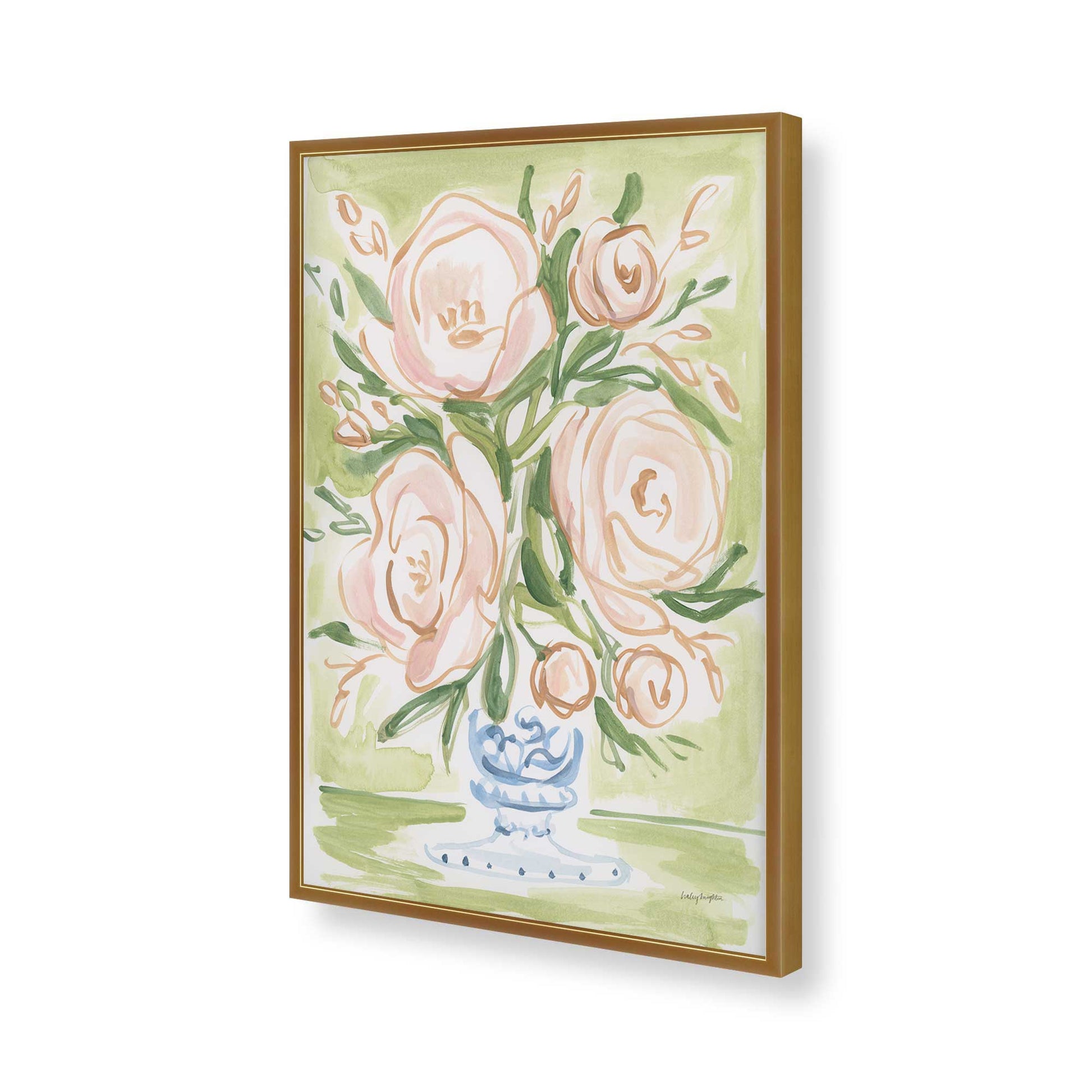 [Color:Polished Gold], Picture of art in a Polished Gold frame of the corner
