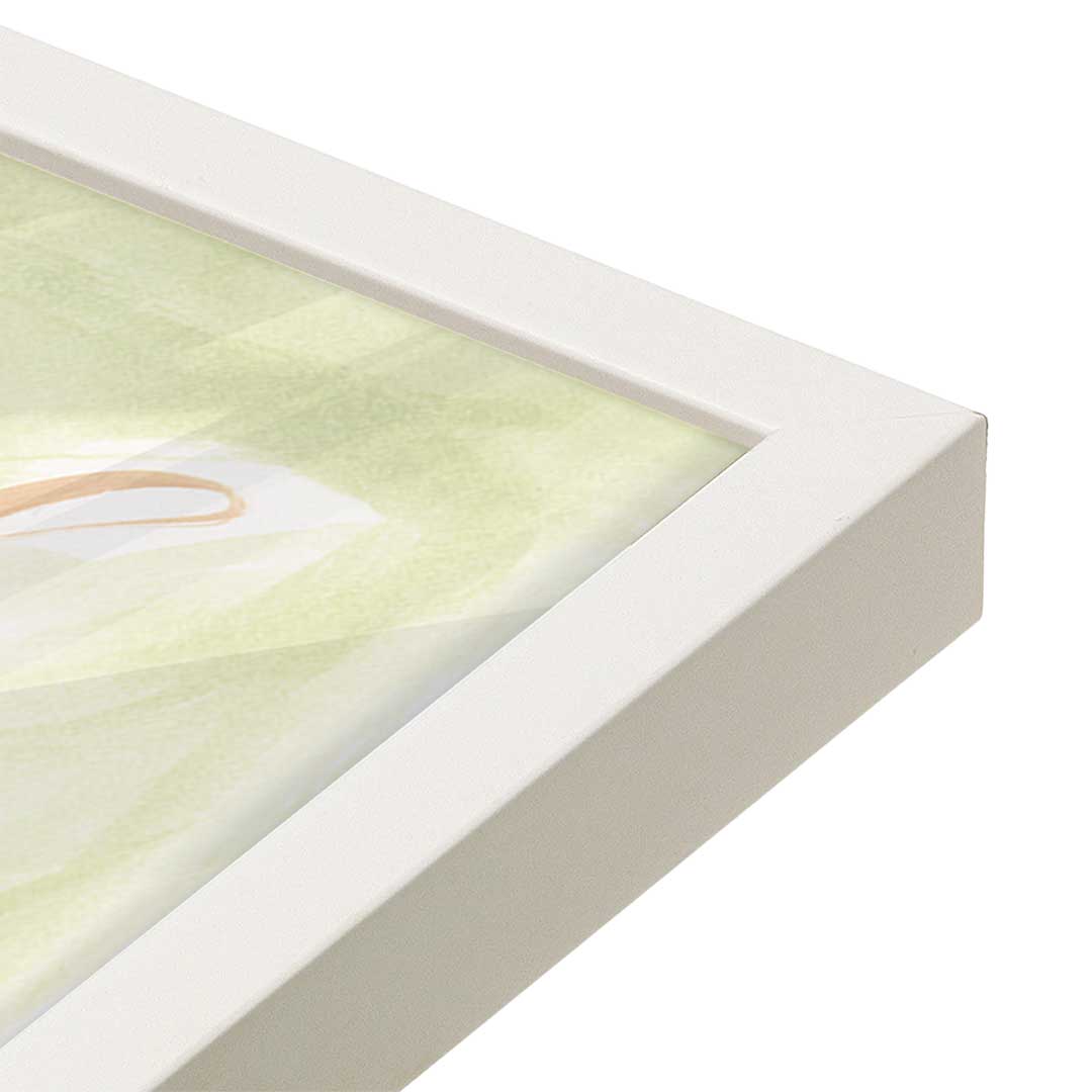 [Color:Opaque White], Picture of art in a Opaque White frame at an angle