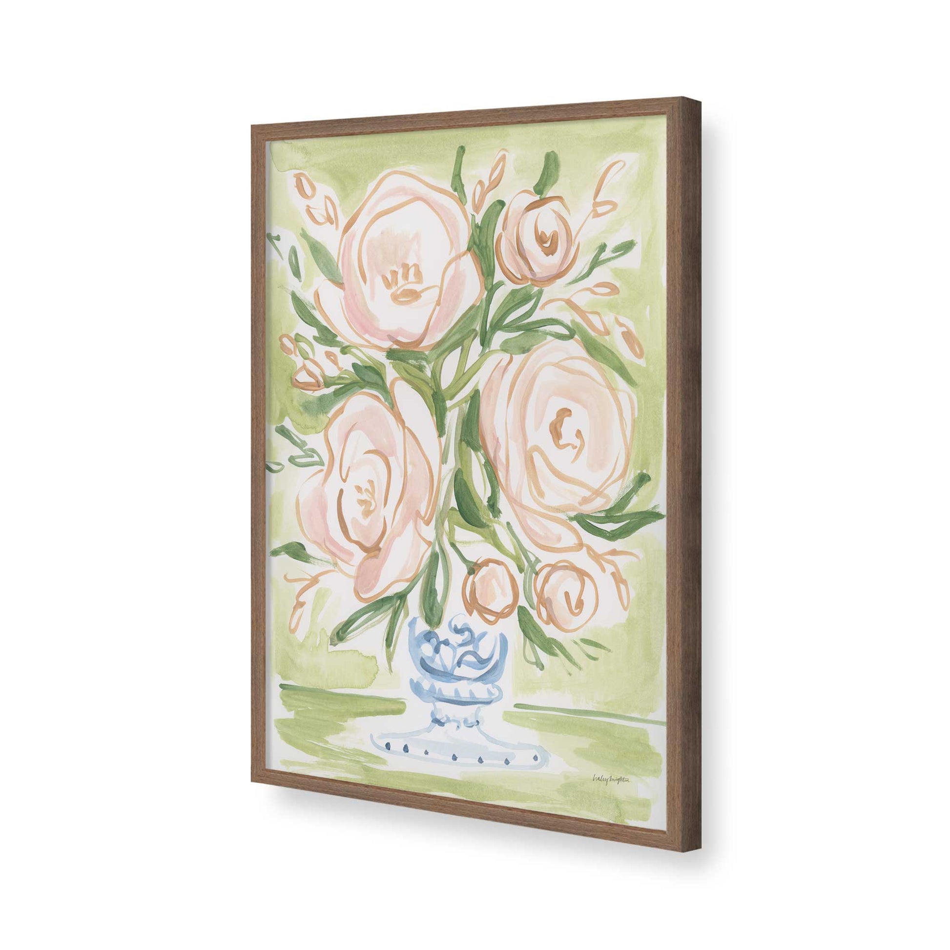 [Color:Walnut], Picture of art in a Walnut frame of the corner