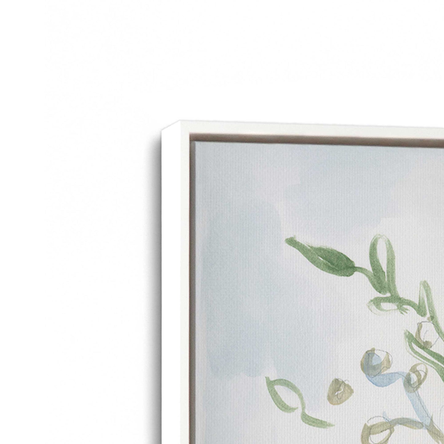 [Color:Opaque White], Picture of art in a White frame at an angle