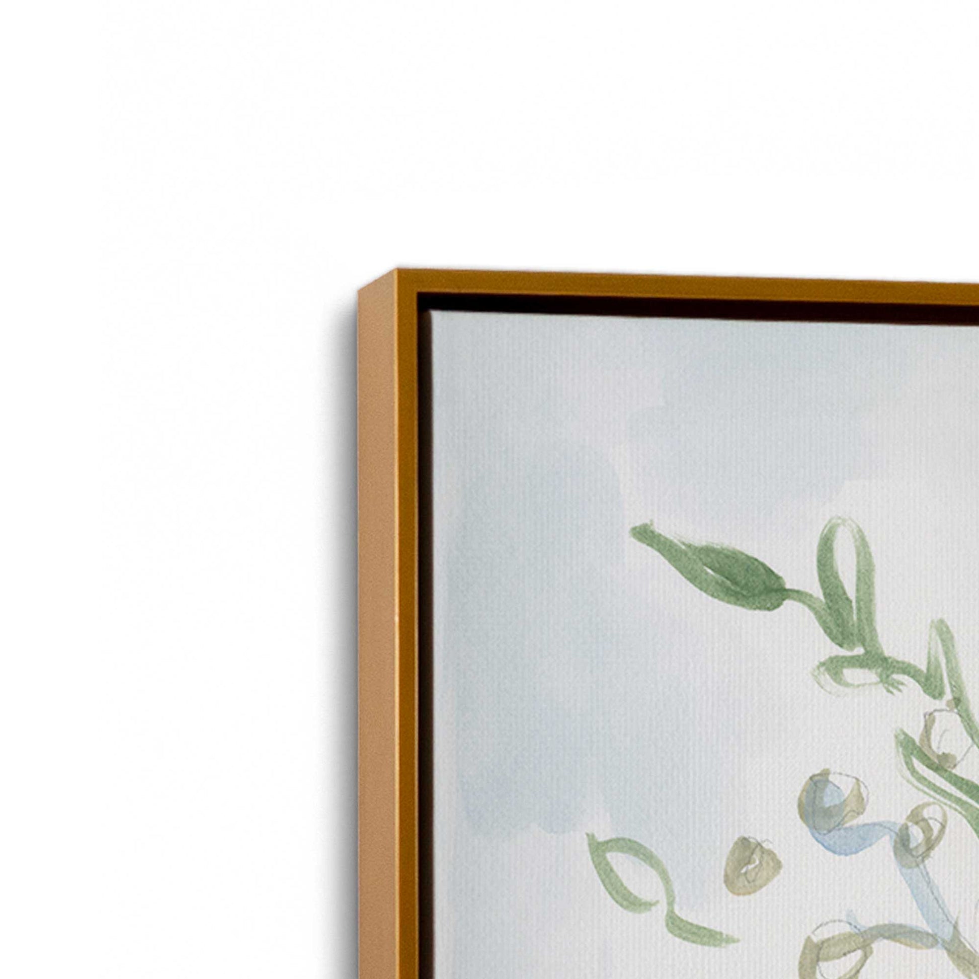 [Color:Polished Gold], Picture of art in a Polished Gold frame at an angle