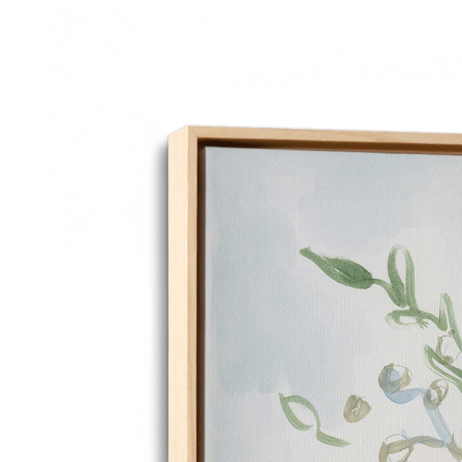 [Color:American Maple], Picture of art in a American Maple frame at an angle