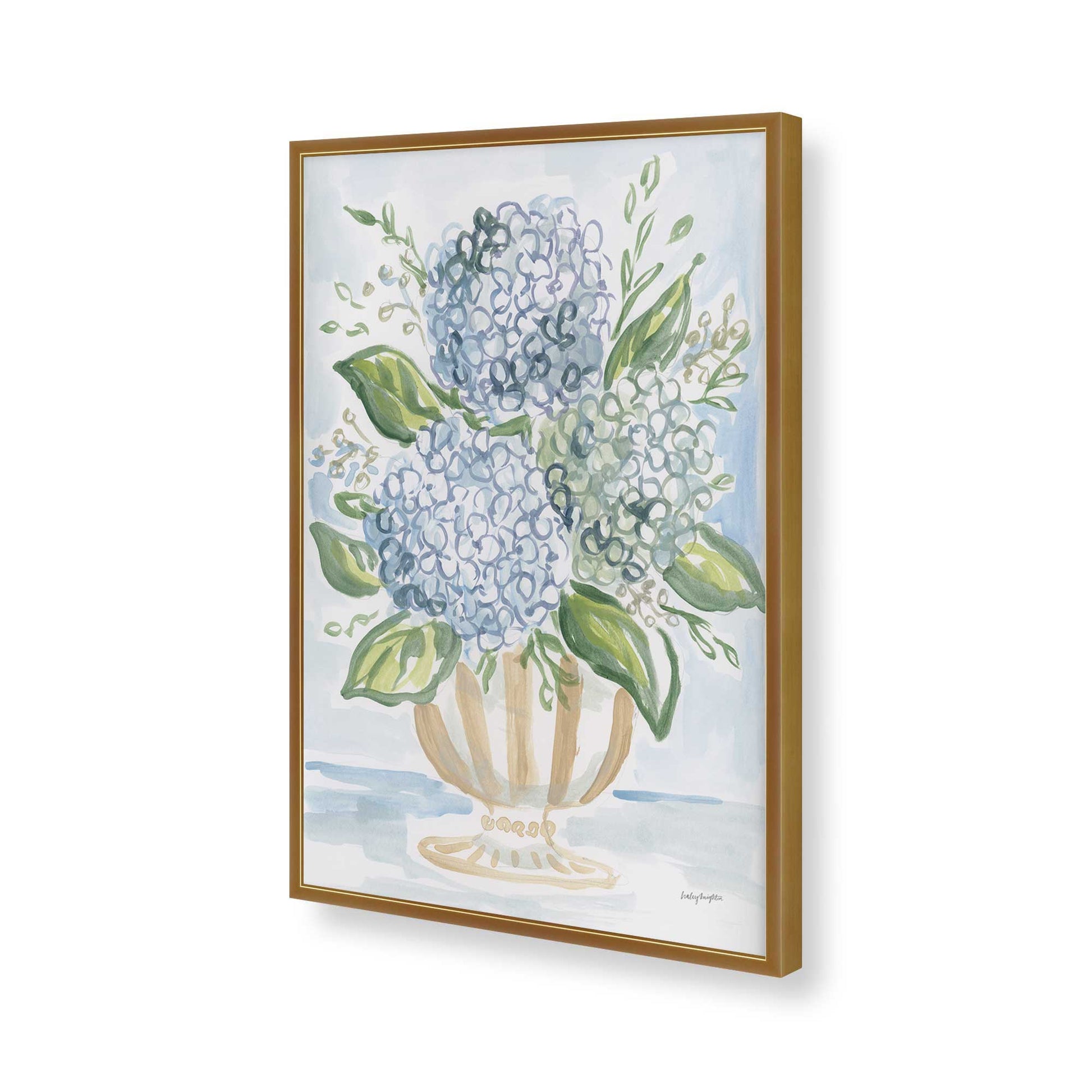 [Color:Polished Gold], Picture of art in a Polished Gold frame of the corner