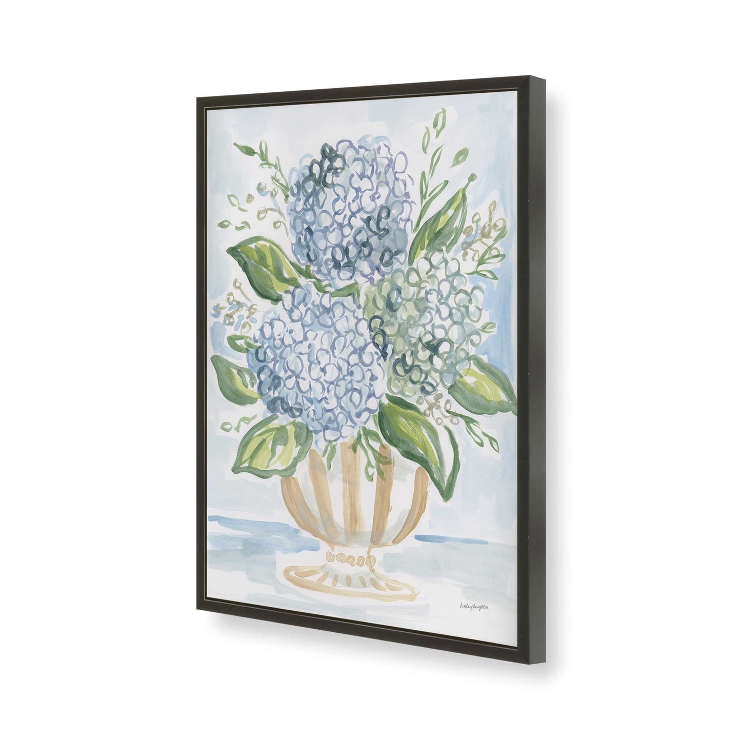 [Color:Satin Black], Picture of art in a Satin Black frame of the corner