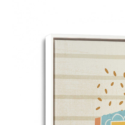 [Color:Opaque White], Picture of art in a White frame at an angle