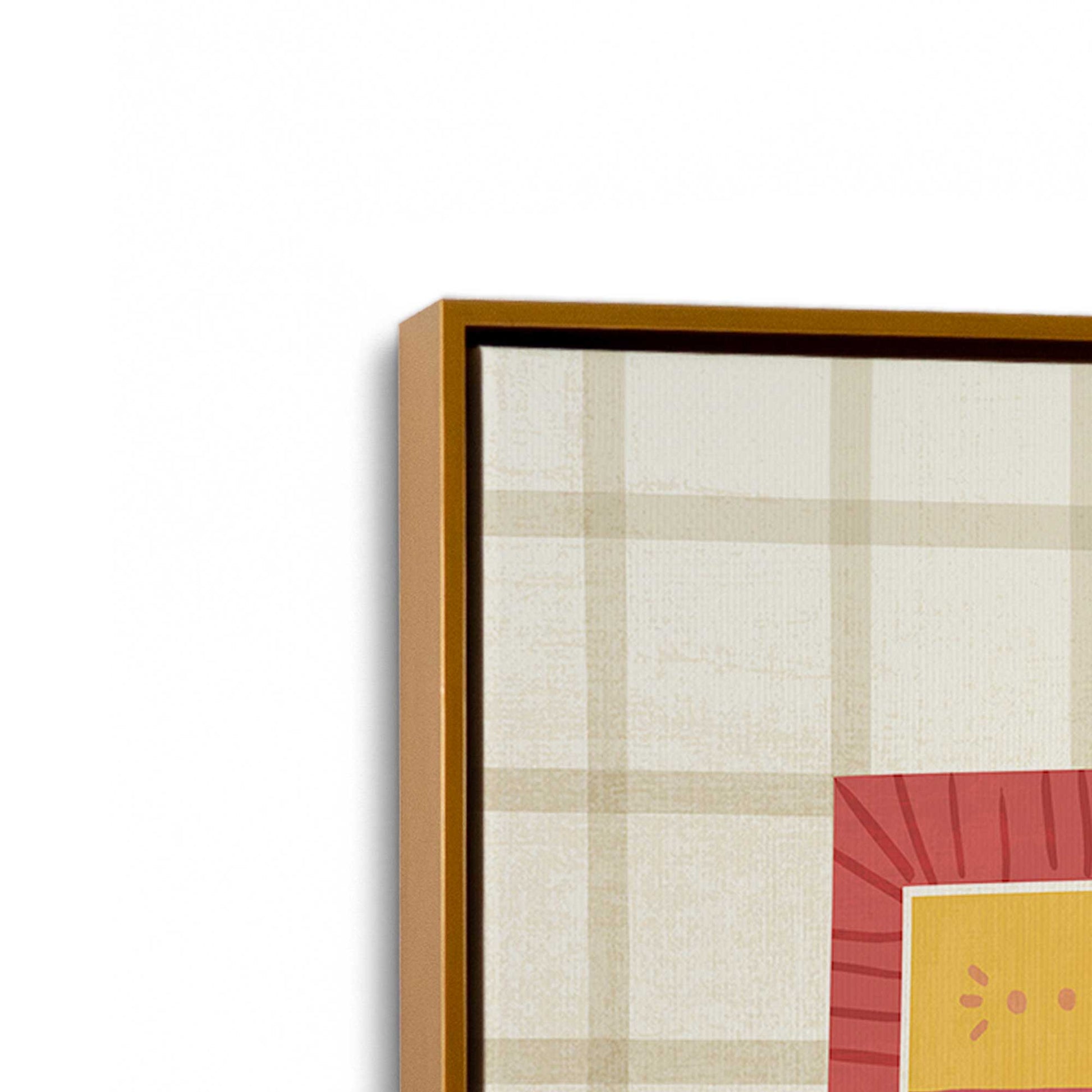 [Color:Polished Gold], Picture of art in a Polished Gold frame at an angle