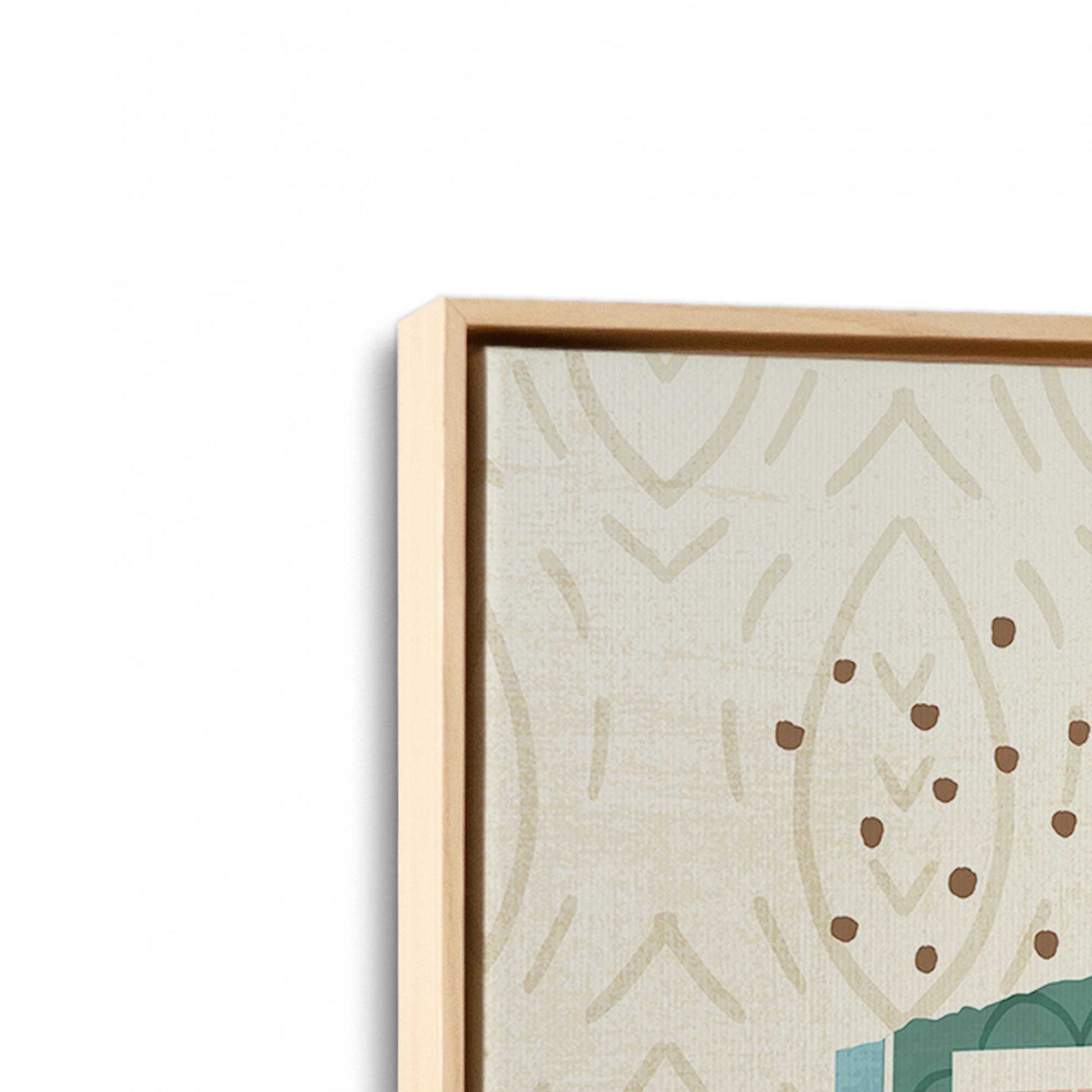 [Color:American Maple], Picture of art in a American Maple frame at an angle