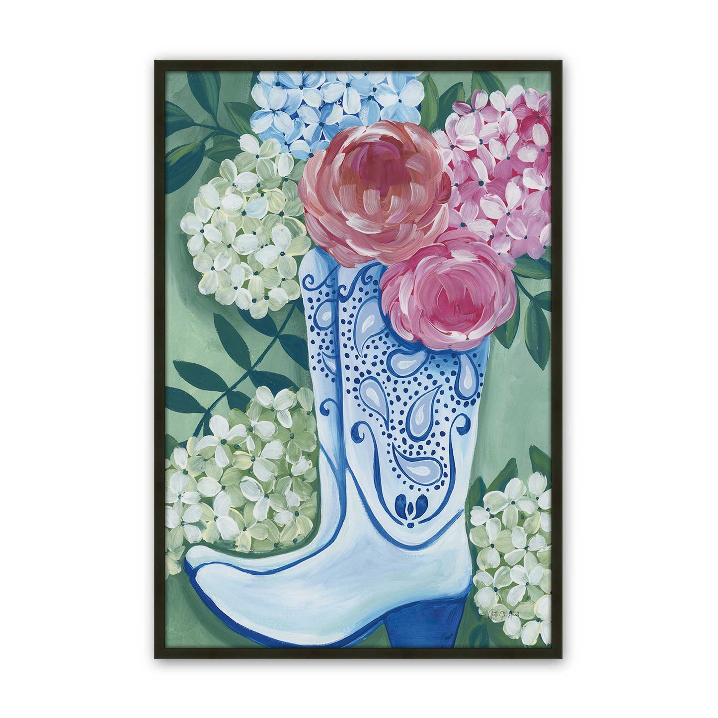 [Color:Satin Black], Picture of art in a Satin Black frame