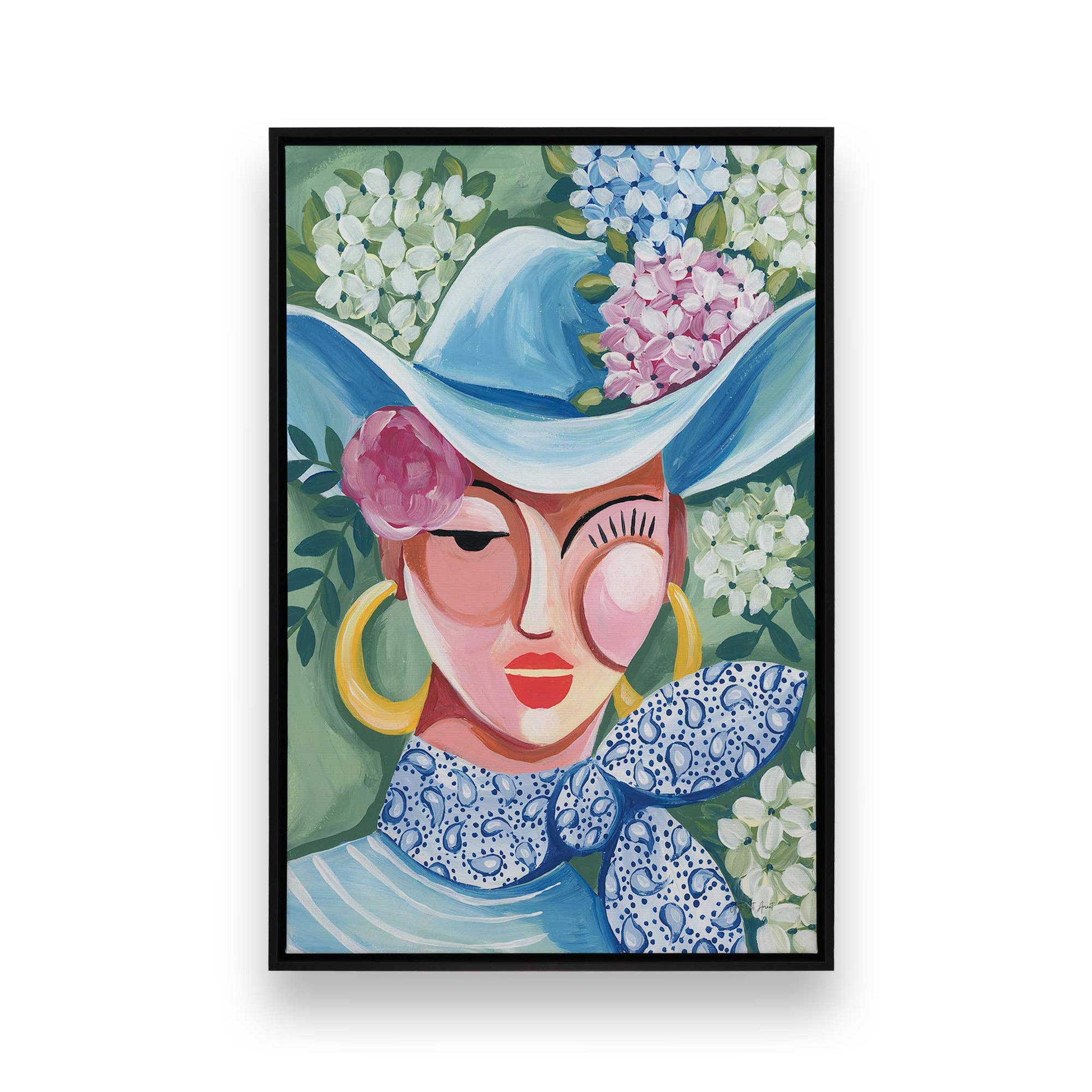 [Color:Satin Black], Picture of art in a Satin Black frame