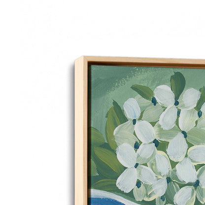 [Color:American Maple], Picture of art in a American Maple frame at an angle