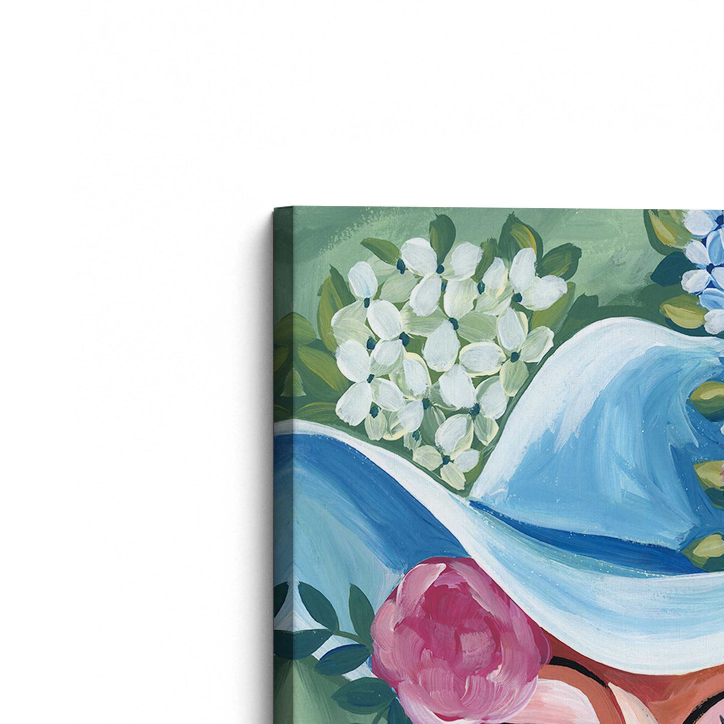 [Color:Stretched Canvas], Picture of the corner of the art