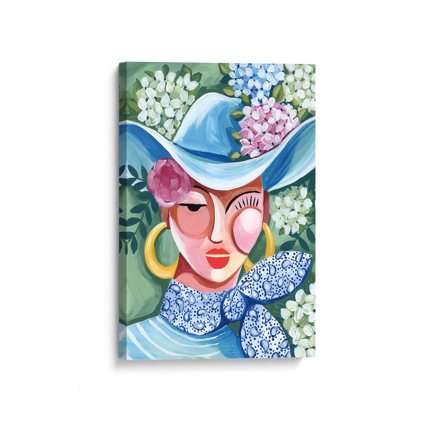 [Color:Stretched Canvas], Picture of art at an angle