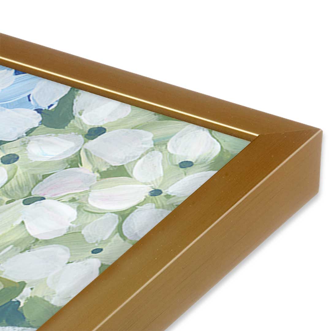 [Color:Polished Gold], Picture of art in a Polished Gold frame at an angle