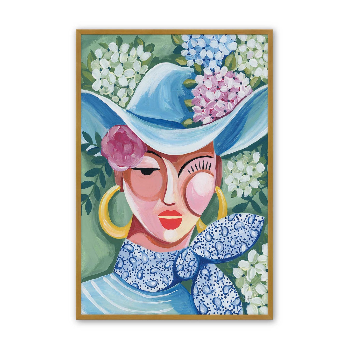 [Color:Polished Gold], Picture of art in a Polished Gold frame