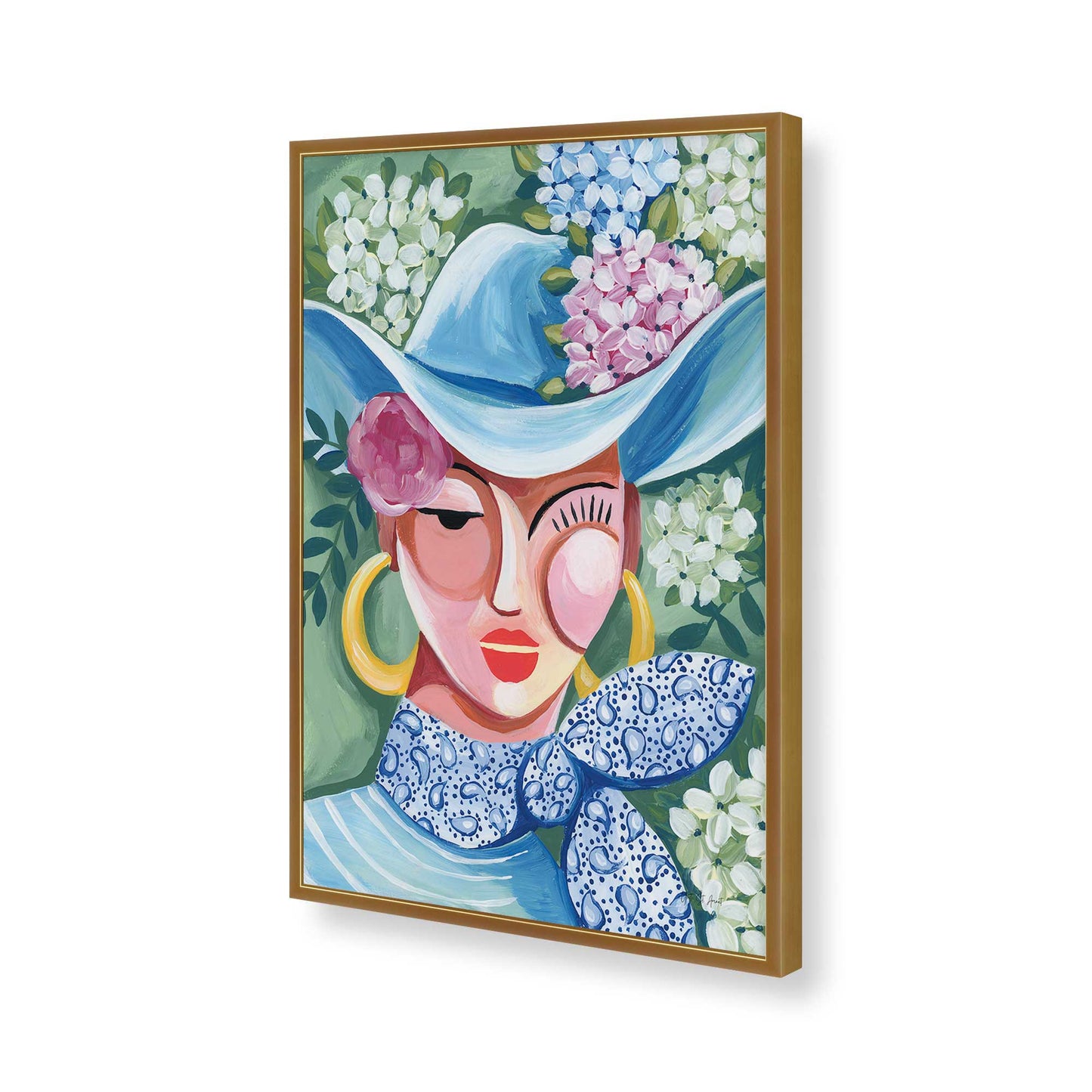 [Color:Polished Gold], Picture of art in a Polished Gold frame of the corner