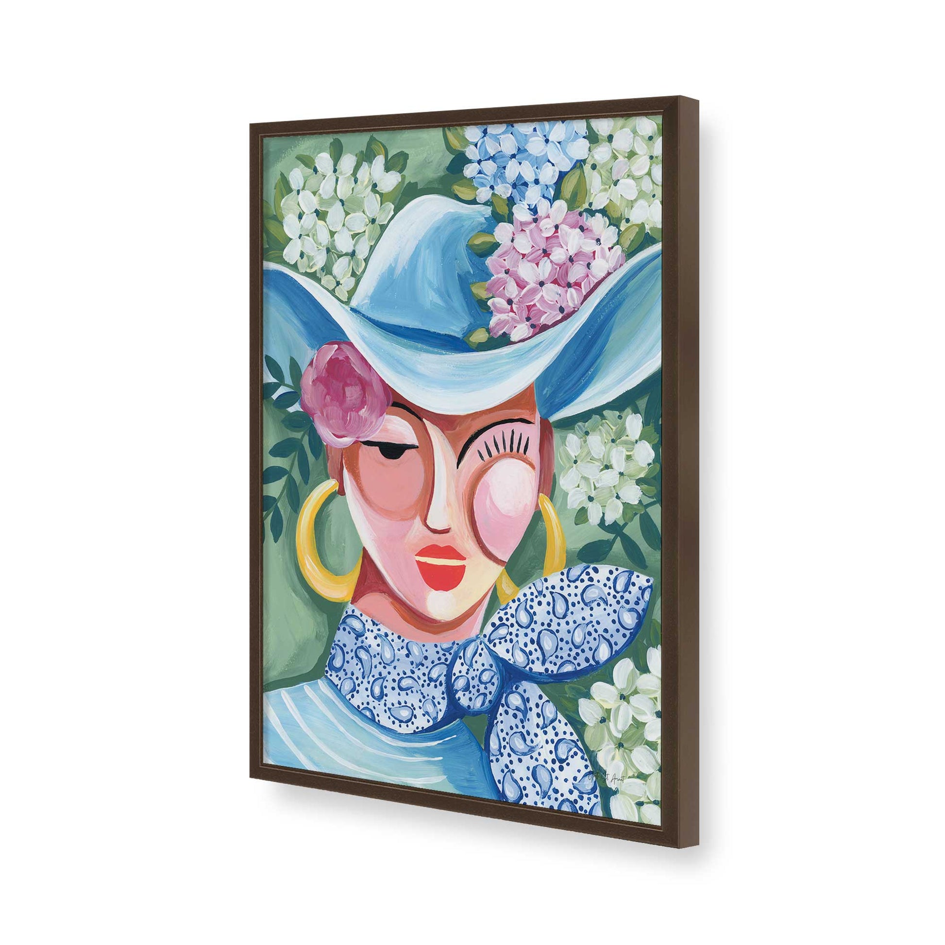 [Color:Belvinder Brown], Picture of art in a Belvinder Brown frame of the corner