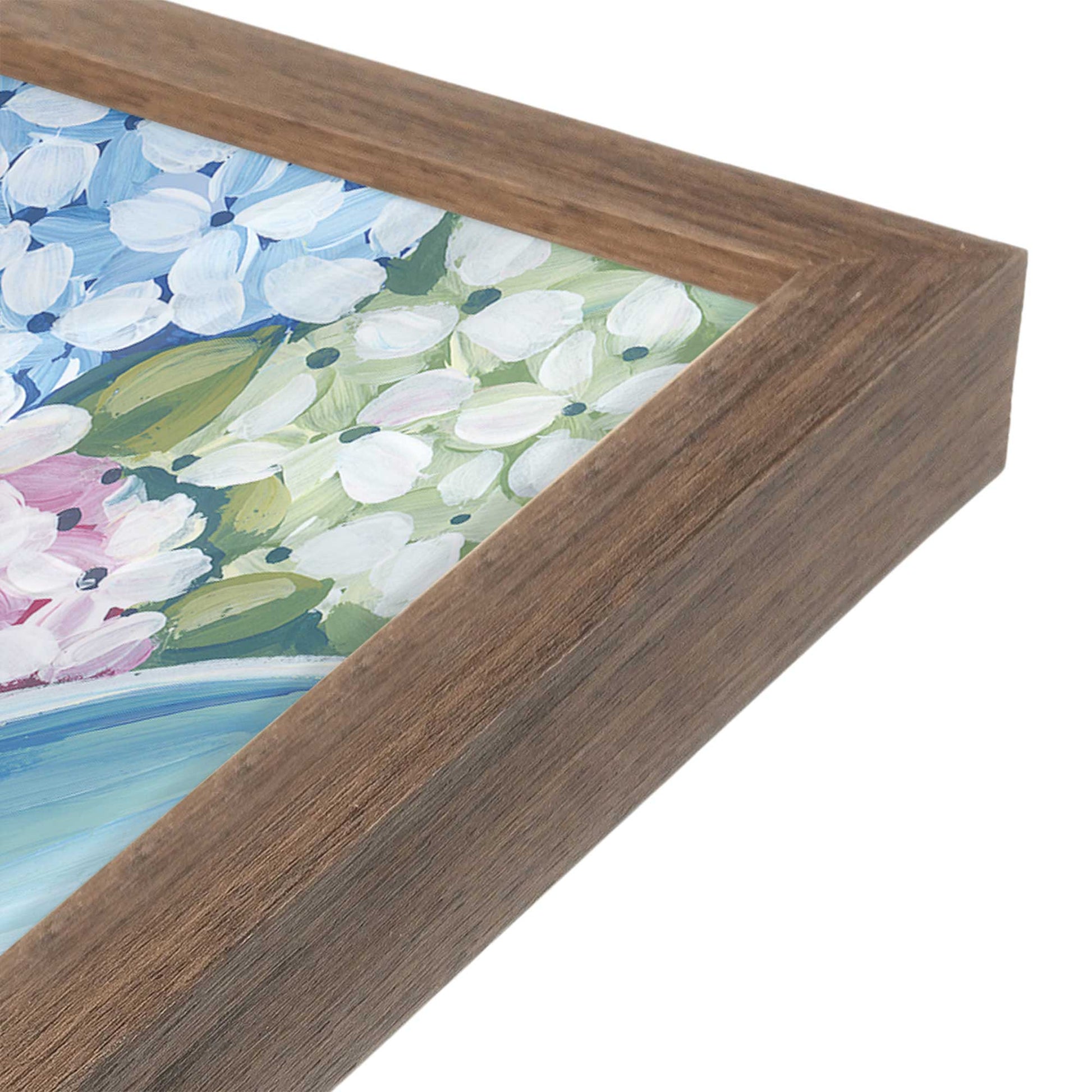 [Color:Walnut], Picture of art in a Walnut frame at an angle