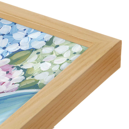 [Color:American Maple], Picture of art in a American Maple frame at an angle