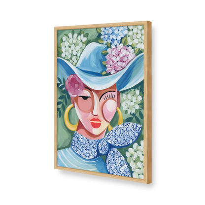 [Color:American Maple], Picture of art in a American Maple frame of the corner