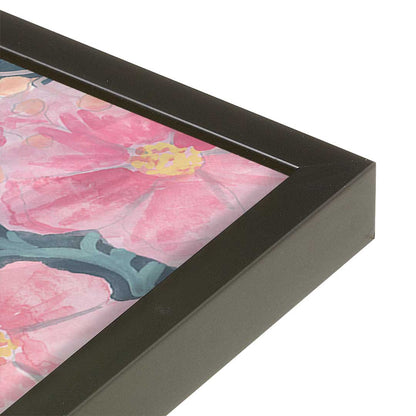 [Color:Satin Black], Picture of art in a Satin Black frame at an angle