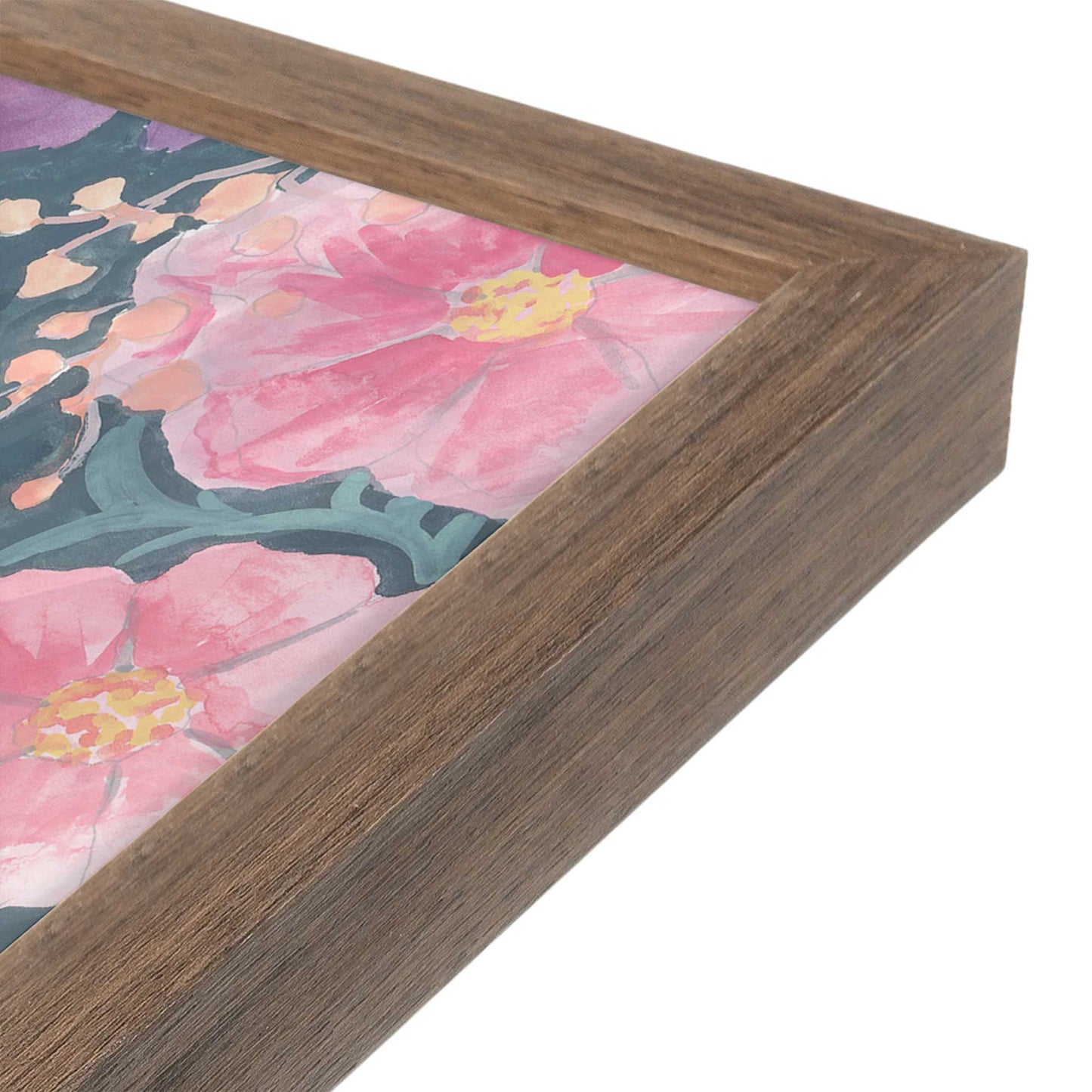 [Color:Walnut], Picture of art in a Walnut frame at an angle