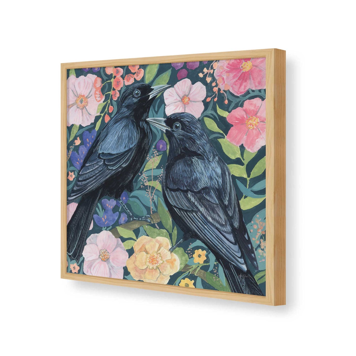 [Color:American Maple], Picture of art in a American Maple frame of the corner