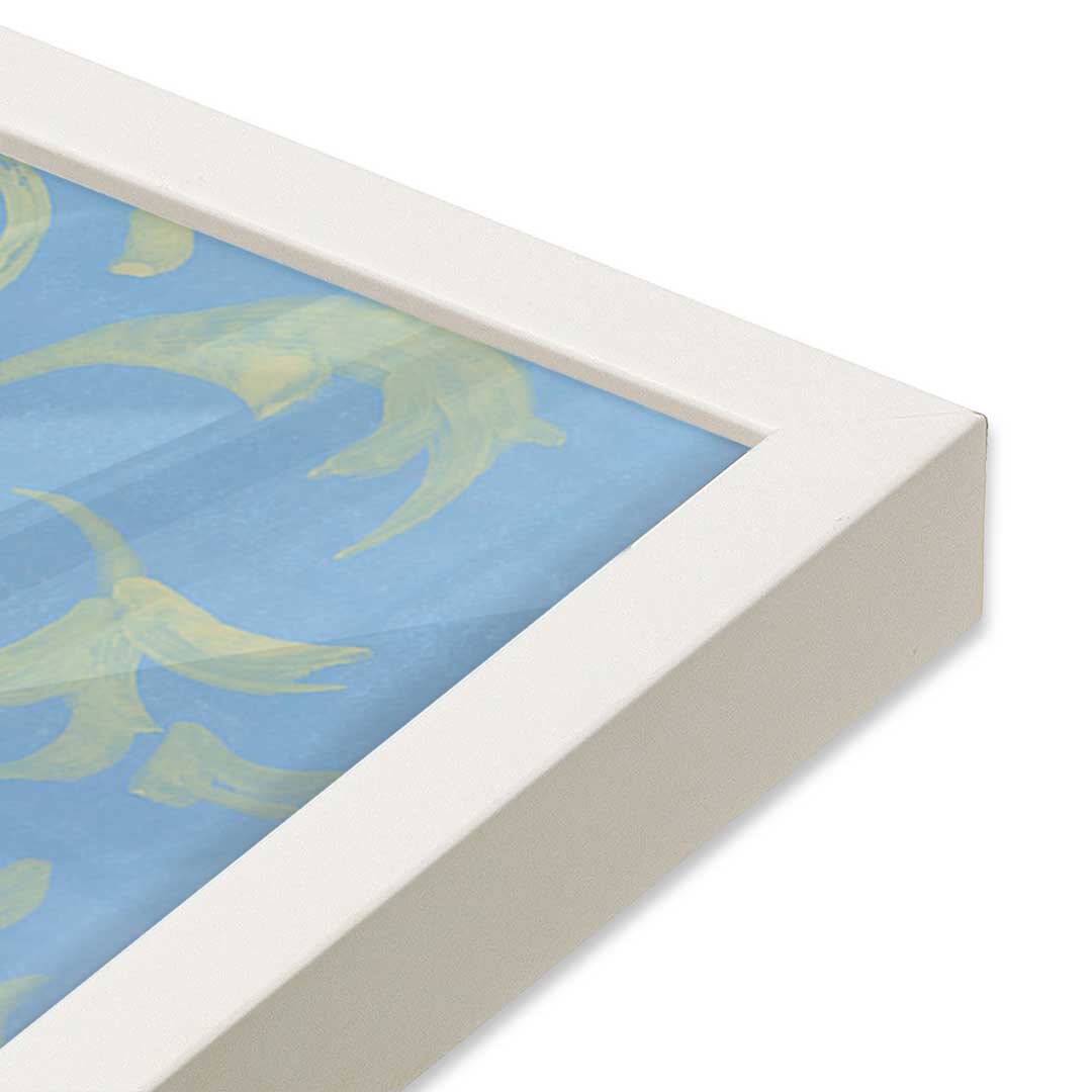 [Color:Opaque White], Picture of art in a Opaque White frame at an angle