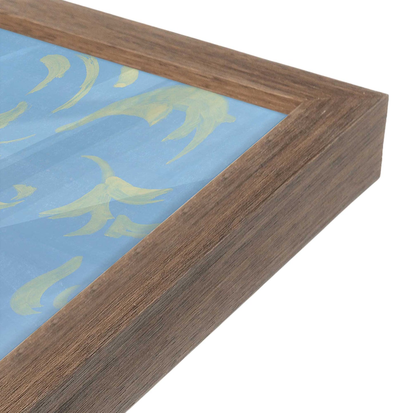 [Color:Walnut], Picture of art in a Walnut frame at an angle