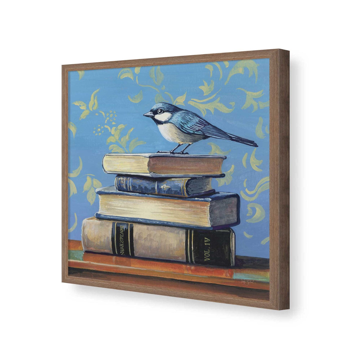 [Color:Walnut], Picture of art in a Walnut frame of the corner
